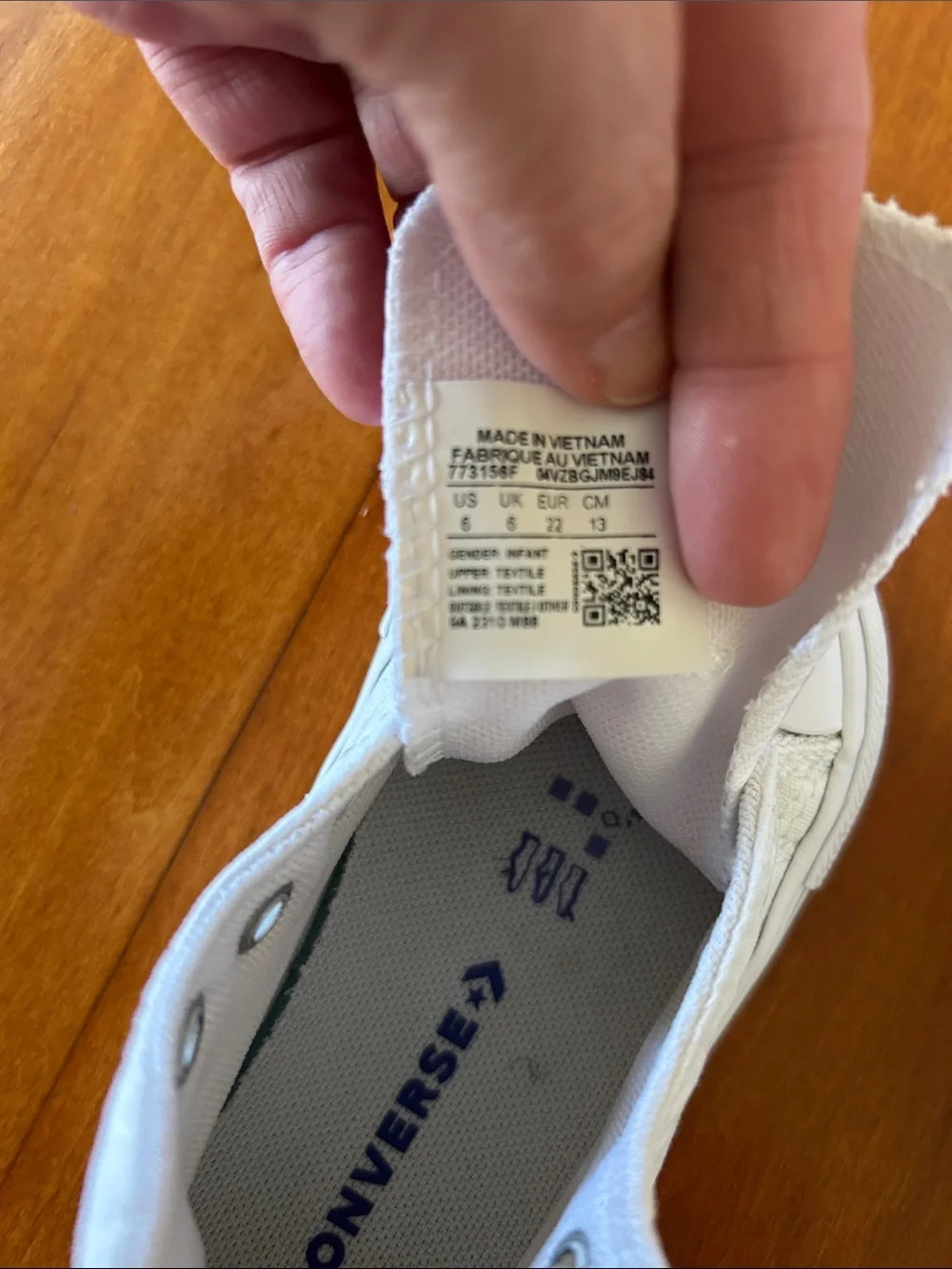 Converse Chuck Taylor All Star High Top White Infant Size 6 Sneakers